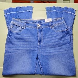 Inc regular mid rise size 12 indigo flare bottom pant